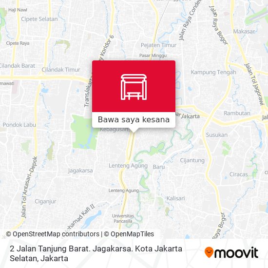 Peta 2 Jalan Tanjung Barat. Jagakarsa. Kota Jakarta Selatan