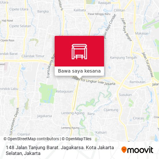 Peta 148 Jalan Tanjung Barat. Jagakarsa. Kota Jakarta Selatan