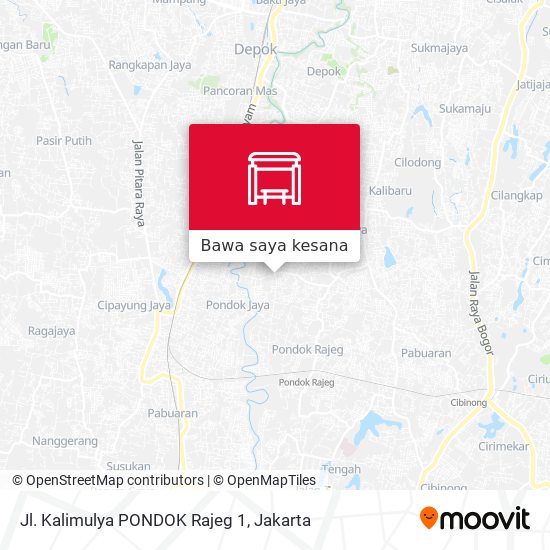 Peta Jl. Kalimulya PONDOK Rajeg 1