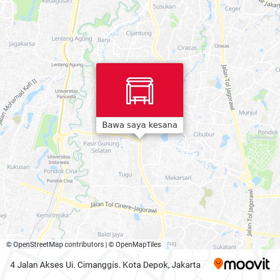Peta 4 Jalan Akses Ui. Cimanggis. Kota Depok