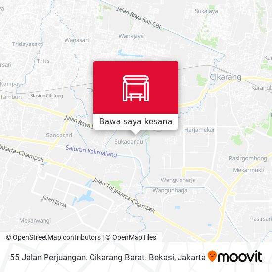 Peta 55 Jalan Perjuangan. Cikarang Barat. Bekasi