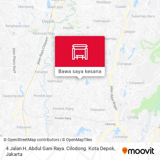 Peta 4 Jalan H. Abdul Gani Raya. Cilodong. Kota Depok
