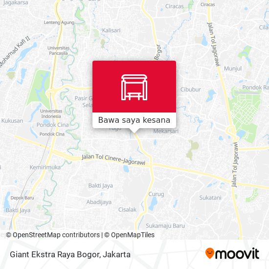 Peta Giant Ekstra Raya Bogor