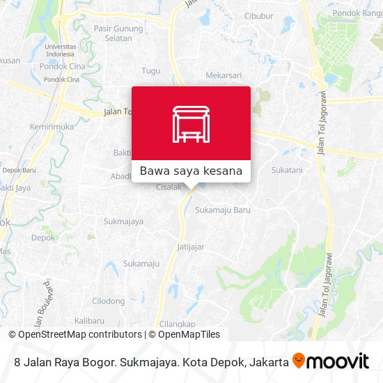 Peta 8 Jalan Raya Bogor. Sukmajaya. Kota Depok