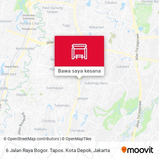 Peta 6 Jalan Raya Bogor. Tapos. Kota Depok
