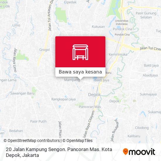 Peta 20 Jalan Kampung Sengon. Pancoran Mas. Kota Depok