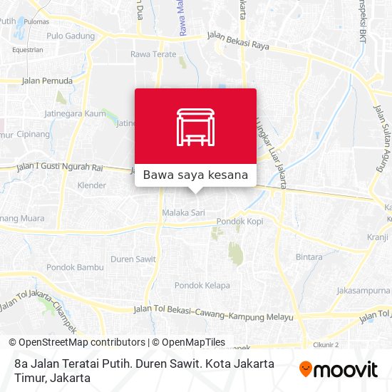 Peta 8a Jalan Teratai Putih. Duren Sawit. Kota Jakarta Timur