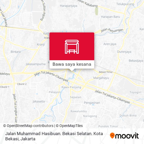 Peta Jalan Muhammad Hasibuan. Bekasi Selatan. Kota Bekasi