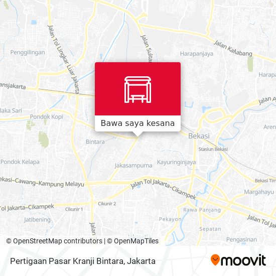 Peta Pertigaan Pasar Kranji Bintara