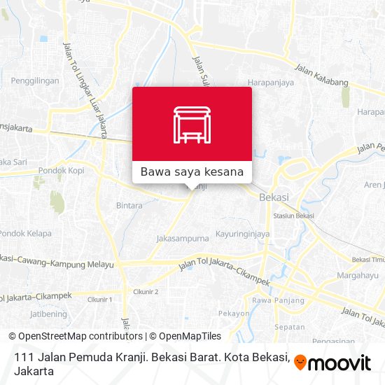 Peta 111 Jalan Pemuda Kranji. Bekasi Barat. Kota Bekasi