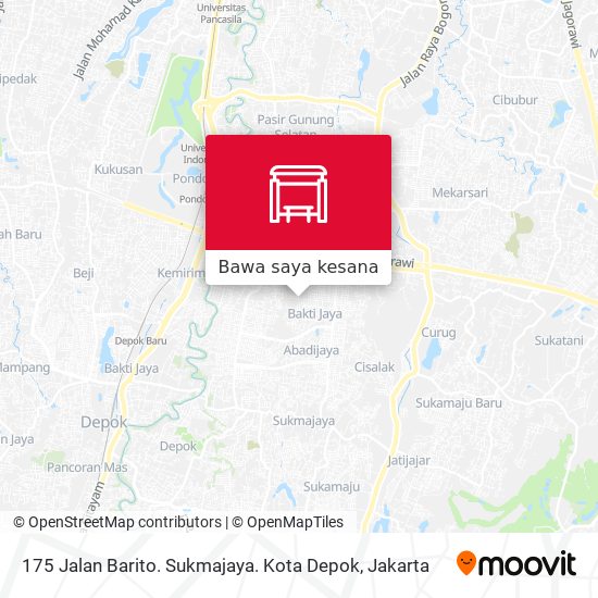 Peta 175 Jalan Barito. Sukmajaya. Kota Depok