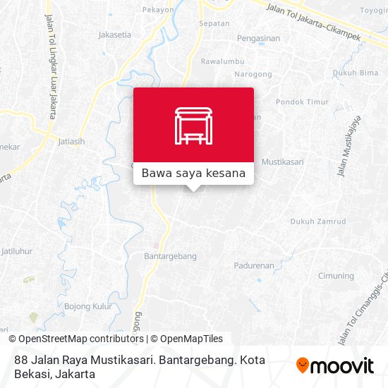 Peta 88 Jalan Raya Mustikasari. Bantargebang. Kota Bekasi