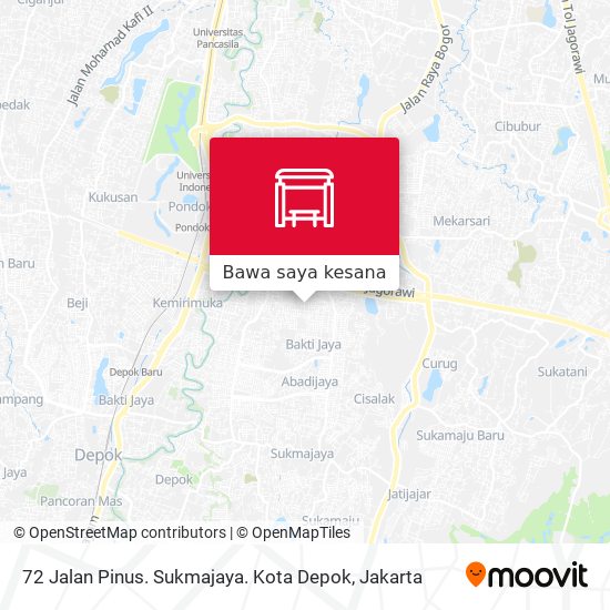Peta 72 Jalan Pinus. Sukmajaya. Kota Depok