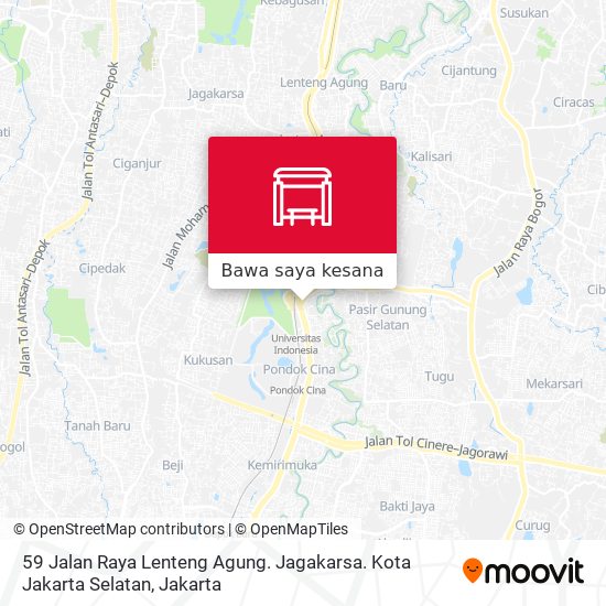 Peta 59 Jalan Raya Lenteng Agung. Jagakarsa. Kota Jakarta Selatan