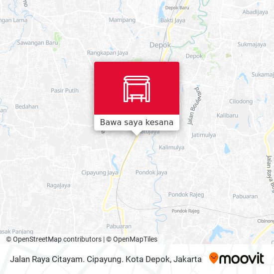 Peta Jalan Raya Citayam. Cipayung. Kota Depok