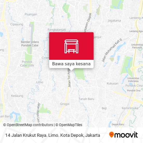 Peta 14 Jalan Krukut Raya. Limo. Kota Depok