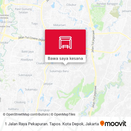Peta 1 Jalan Raya Pekapuran. Tapos. Kota Depok