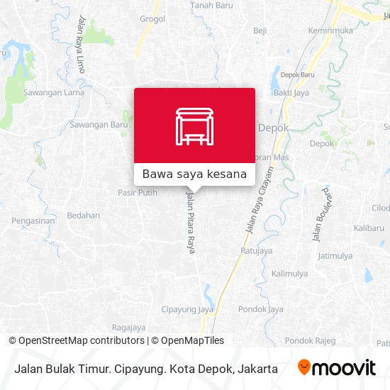 Peta Jalan Bulak Timur. Cipayung. Kota Depok