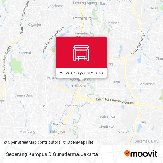 Peta Seberang Kampus D Gunadarma