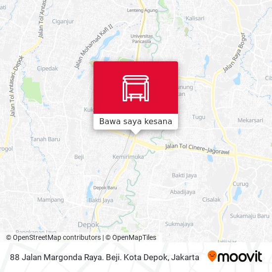Peta 88 Jalan Margonda Raya. Beji. Kota Depok
