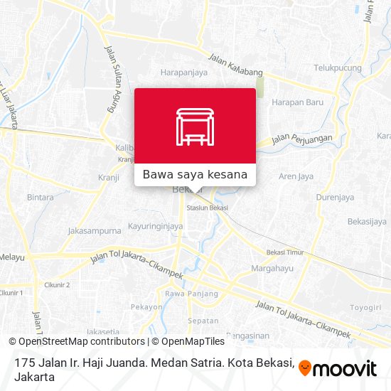 Peta 175 Jalan Ir. Haji Juanda. Medan Satria. Kota Bekasi