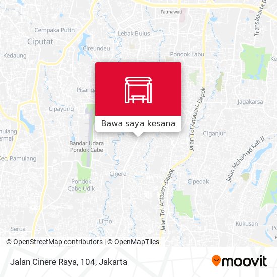 Peta Jalan Cinere Raya, 104