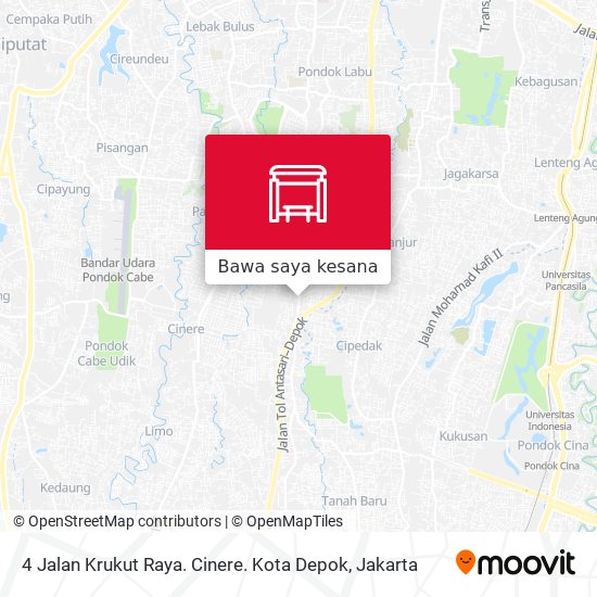 Peta 4 Jalan Krukut Raya. Cinere. Kota Depok