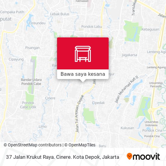 Peta 37 Jalan Krukut Raya. Cinere. Kota Depok