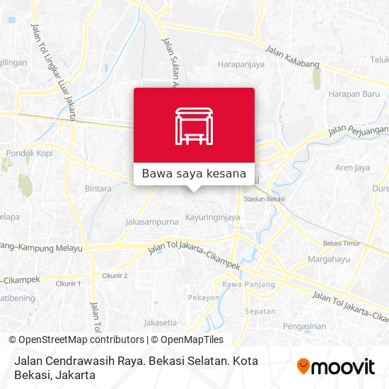 Peta Jalan Cendrawasih Raya. Bekasi Selatan. Kota Bekasi