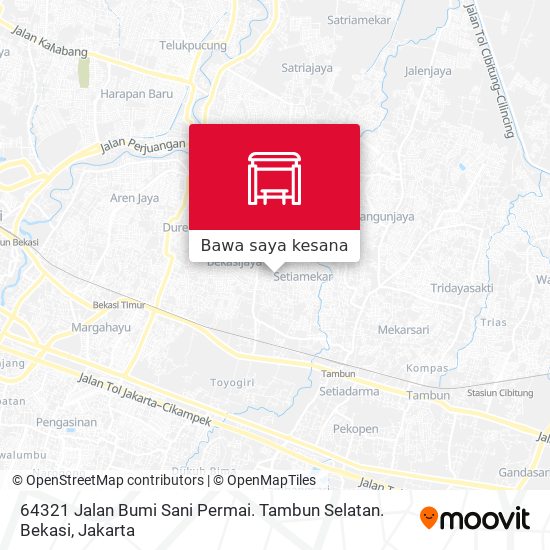 Peta 64321 Jalan Bumi Sani Permai. Tambun Selatan. Bekasi