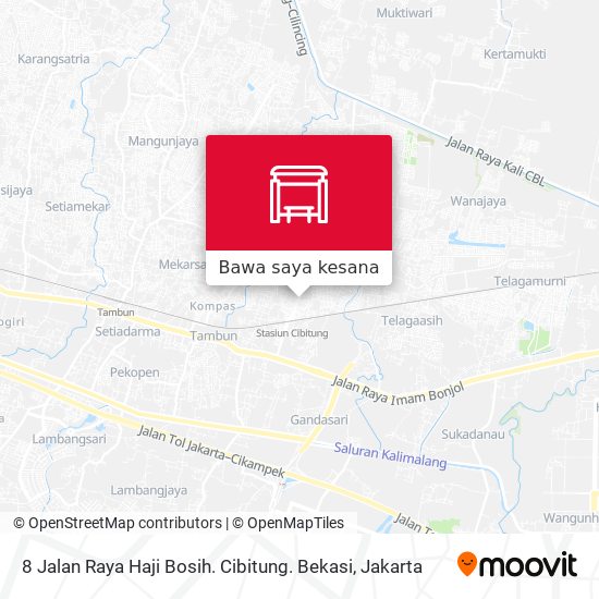 Peta 8 Jalan Raya Haji Bosih. Cibitung. Bekasi