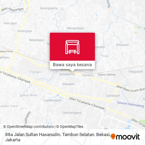 Peta 88a Jalan Sultan Hasanudin. Tambun Selatan. Bekasi