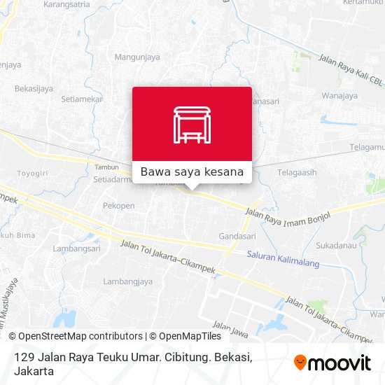 Peta 129 Jalan Raya Teuku Umar. Cibitung. Bekasi