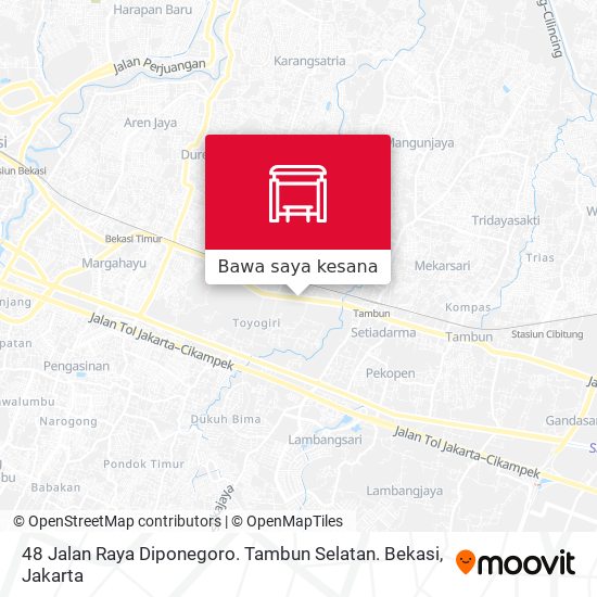 Peta 48 Jalan Raya Diponegoro. Tambun Selatan. Bekasi