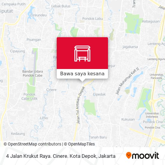 Peta 4 Jalan Krukut Raya. Cinere. Kota Depok