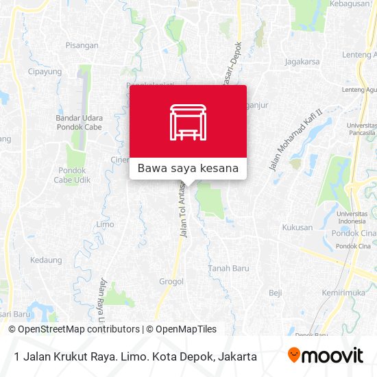 Peta 1 Jalan Krukut Raya. Limo. Kota Depok