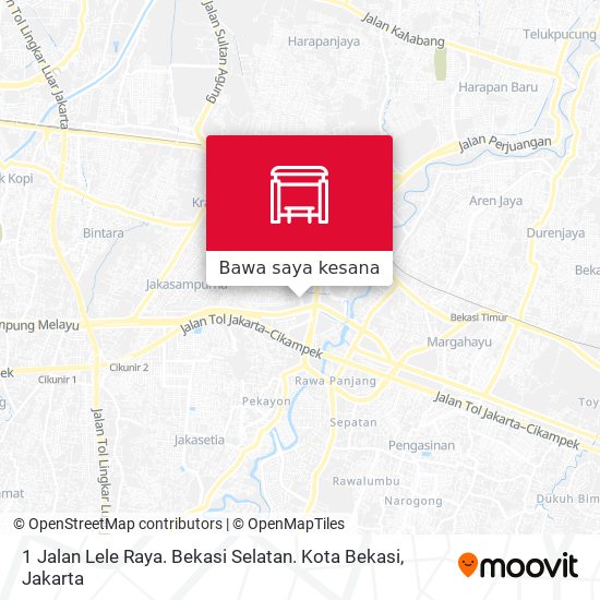 Peta 1 Jalan Lele Raya. Bekasi Selatan. Kota Bekasi