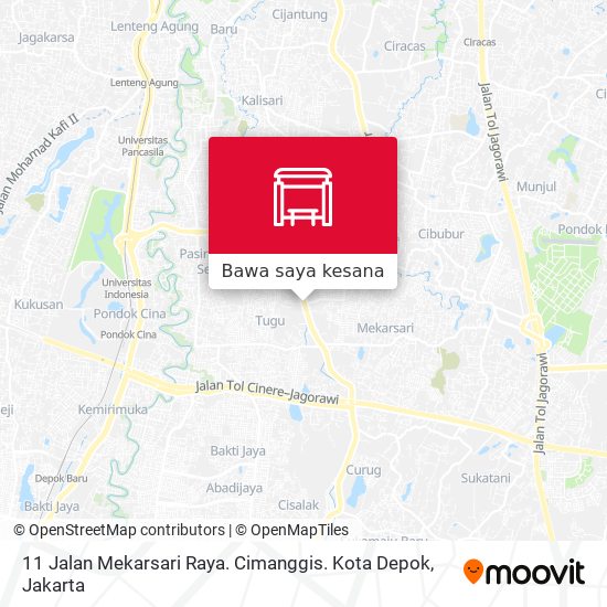 Peta 11 Jalan Mekarsari Raya. Cimanggis. Kota Depok