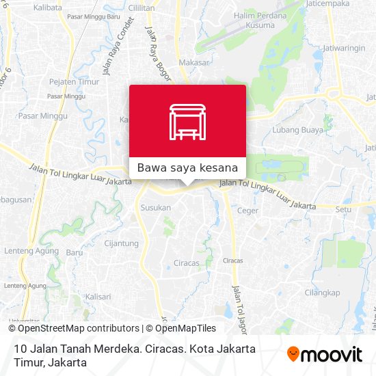 Peta 10 Jalan Tanah Merdeka. Ciracas. Kota Jakarta Timur