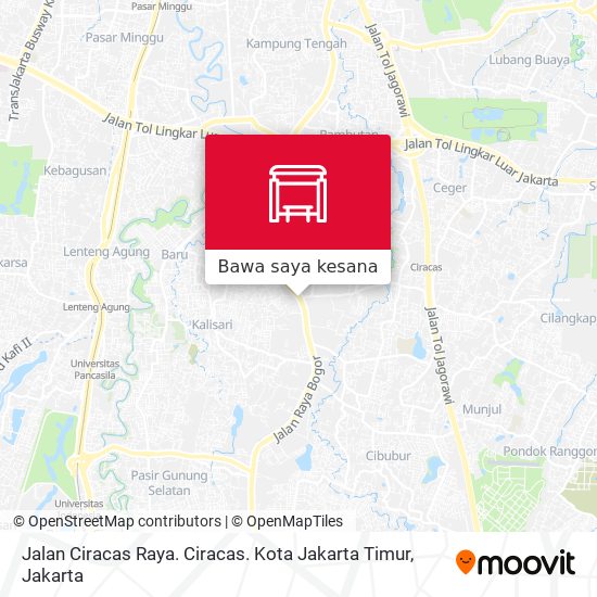 Peta Jalan Ciracas Raya. Ciracas. Kota Jakarta Timur