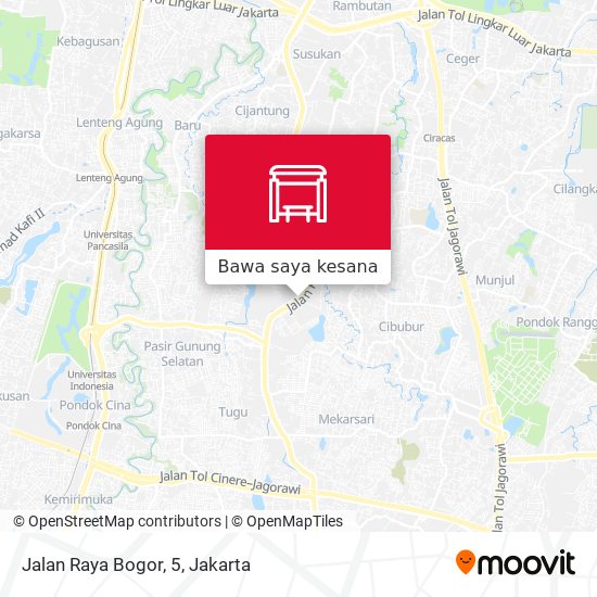 Peta Jalan Raya Bogor, 5