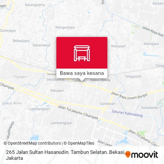 Peta 265 Jalan Sultan Hasanudin. Tambun Selatan. Bekasi