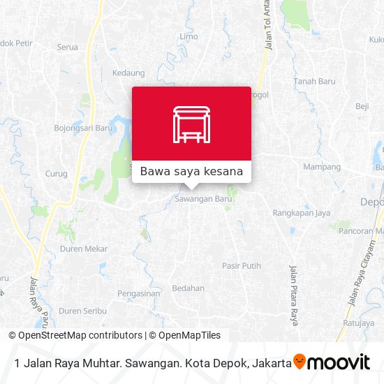 Peta 1 Jalan Raya Muhtar. Sawangan. Kota Depok