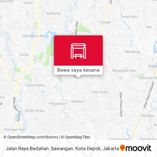Peta Jalan Raya Bedahan. Sawangan. Kota Depok