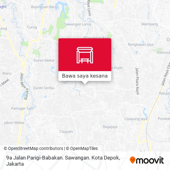 Peta 9a Jalan Parigi-Babakan. Sawangan. Kota Depok