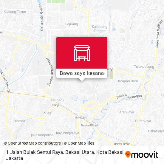Peta 1 Jalan Bulak Sentul Raya. Bekasi Utara. Kota Bekasi