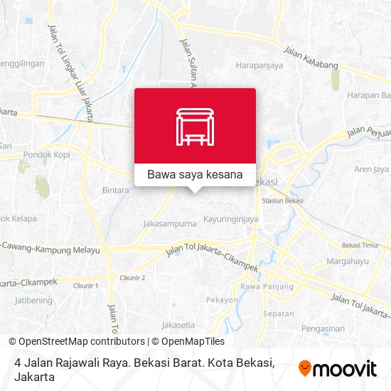 Peta 4 Jalan Rajawali Raya. Bekasi Barat. Kota Bekasi