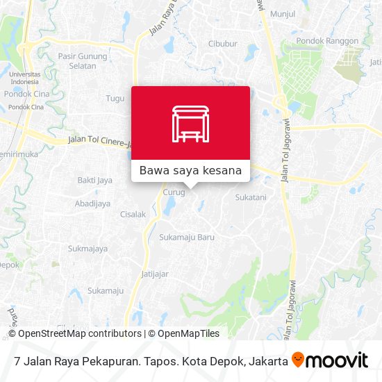 Peta 7 Jalan Raya Pekapuran. Tapos. Kota Depok