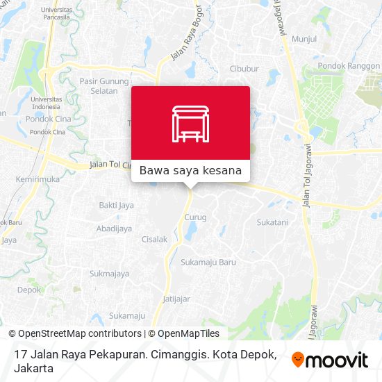 Peta 17 Jalan Raya Pekapuran. Cimanggis. Kota Depok
