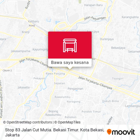 Peta Stop 83 Jalan Cut Mutia. Bekasi Timur. Kota Bekasi